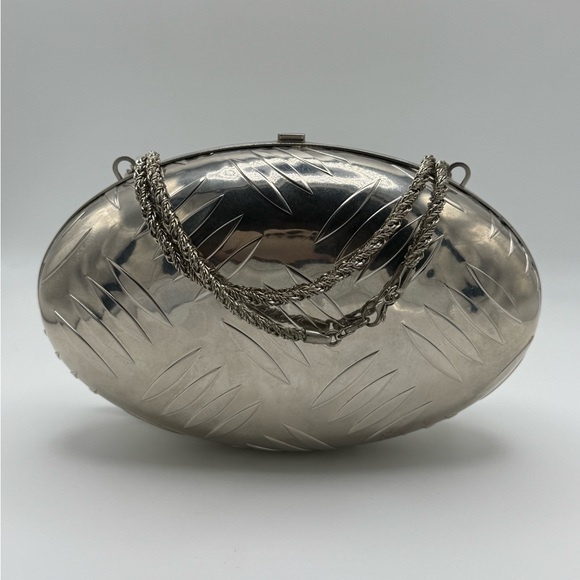 RARE Balenciaga Vintage Clutch Silver - Picture 4 of 11